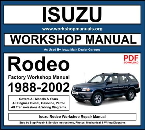 Isuzu Workshop Service and Repair Manuals > Rodeo